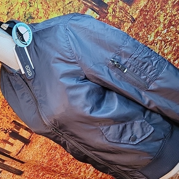 Intro Bomber Jackets From Dillard's, Charcole Gray With Quilted Lining - Picture 5 of 14